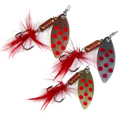 Блесна вращающаяся Lucky John Spin-X Long 04 9,0гр. цв. CR/GR/SR 3шт. набор