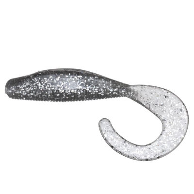 Силиконовая приманка Z-man Streakz Curly Tailz 4" цв. Smoke/Silver