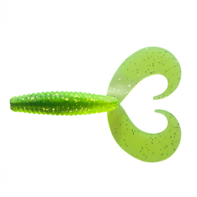 Твистер Sprut Aka 90mm/5.0g/TL (Transparent-Lemon) Special Natural Attractant (7шт)