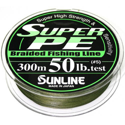 Шнур плетеный Sunline Super PE 300m - 0.28mm цв. Dark Green