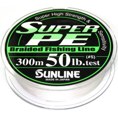 Шнур плетеный Sunline Super PE 300m - 0.450mm цв. White