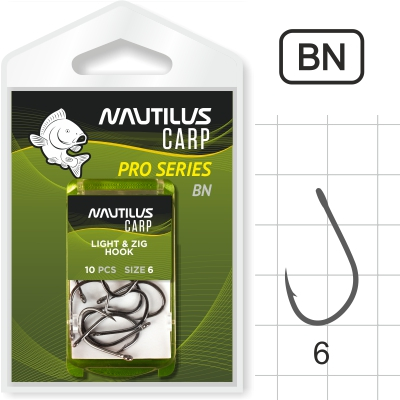 Крючок Nautilus Pro Series Light&Zig Hook BN #6