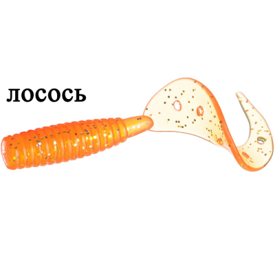 Силиконовая приманка Flagman Cheesy 2.5" цв. chart orange 10pc salmon