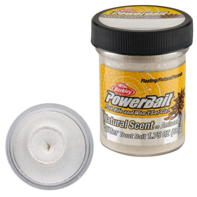 Паста форелевая Berkley PowerBait Natural Glitter Trout Bait - White