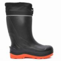 Сапоги Nordman Ultra, ЭВА, утепленные флисом, с манжетой, черные с оранжевой подошвой (43)