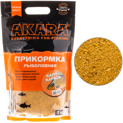 Прикормка Akara Premium Organic 1,0 кг Карп+Карась