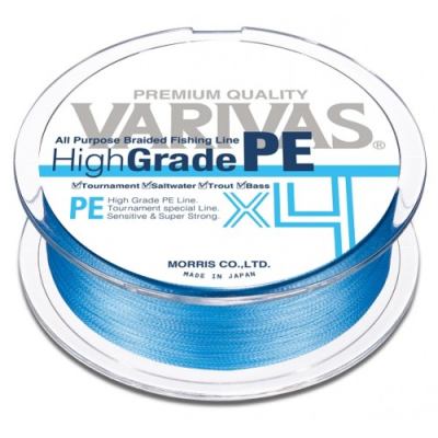 Плетеный шнур Varivas High Grade PE x4 150m 1.2 Water Blue