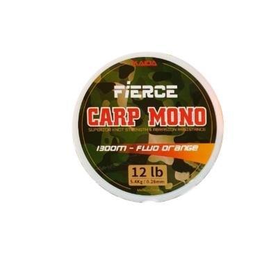 Леска Kaida Fierce Carp Mono 300m Fluo Orange 0.33