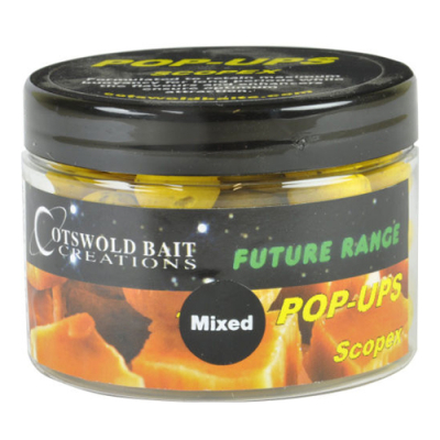 Бойлы плавающие Cotswold Baits Future Scopex Pop-Up Yellow 10mm, 15mm & Dumbells 150ml FB128 (ириска)