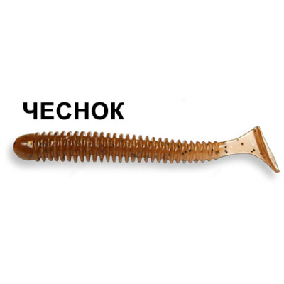 Силиконовая приманка Crazy Fish Vibro Worm 3-5-8-5 ж.чеснок цв. coffee (кофе)