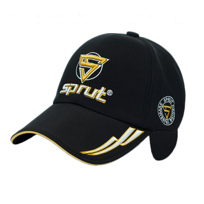 Кепка Sprut Comfort (утеплённая с ушами/Black/Gold)