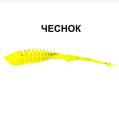 Силиконовые приманки Chuper Shark Tail 75мм Тёмно-жёлтый чеснок