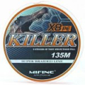 Леска плетёная Mifine Killer X8 PE 135m 50009-18