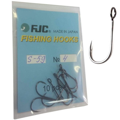 Крючки для блесен FJC S-59 №08 (10шт./упак)