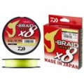 Леска плетеная Daiwa J-Braid Grand X8 150m Yellow 0.10mm