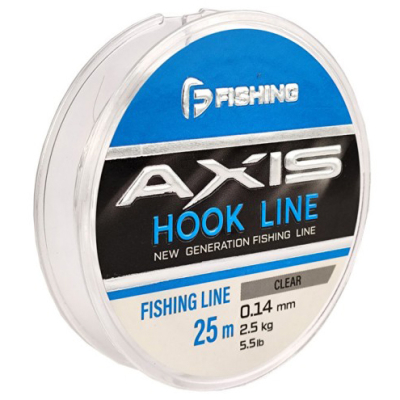 Леска F-Fishing Axis Hook Line Clear 25м 0,14мм 2,15кг 5,5lb