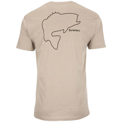 Футболка Simms Bass Outline T-Shirt, Khaki Heather, L
