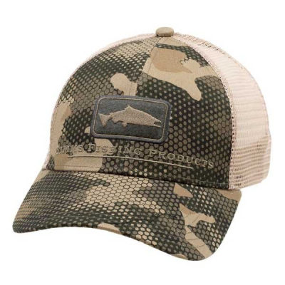 Кепка Simms Salmon Icon Trucker, Hex Flo Camo Timber