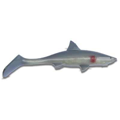 Силиконовая приманка KanalGratis Shark Shad 200мм 70гр цвет: Great White, (SS-GW-06)