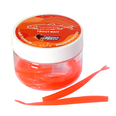 Силиконовая приманка Brown Perch Chicken worms 70mm цвет FS606