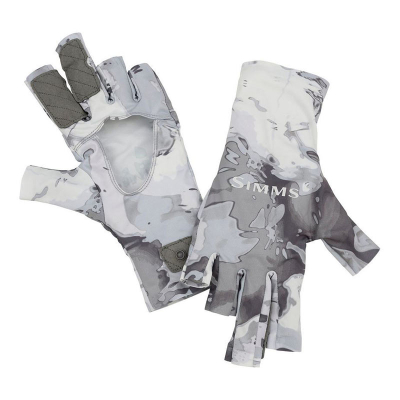 Перчатки Simms SolarFlex SunGlove, Cloud Camo Grey, S