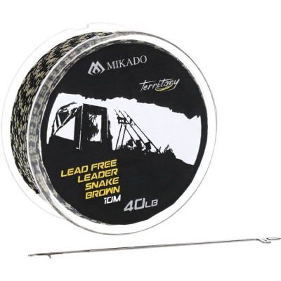 Лидкор супер-мягкий, утяжелённый Mikado Territory Lead Free Leader (40LB, 10м ) светлый (AMC-LFL40)