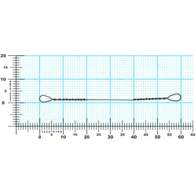 Соединительное титановое звено Vido Craft «СКРУТКА» 60 мм, толщ. 0,45 мм, 18 кг, 3 шт/уп VD-TIS-045-60(3)