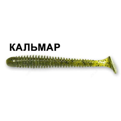Силиконовая приманка Crazy Fish Vibro Worm 3,4'' 12-85-16-6-F кальмар  цв. watermelon (арбуз)