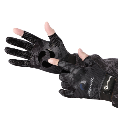 Перчатки без пальцев Aquatic ПЧ-10 Softshell (цвет Camo Black, размер L)