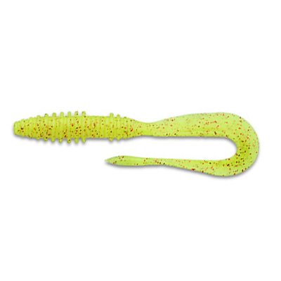 Приманка силиконовая Keitech Mad Wag 4.5" PAL #01 Chartreuse Red Flake