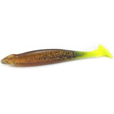 Силиконовая приманка Boroda Baits Anchous 55мм цвет МОТОРНОЕ МАСЛО/ЛИМОН (Motor Oil/Lemon)