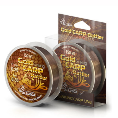 Леска монофильная Allvega Gold Carp Battler 150м 0,45мм (24,35кг) коричневая, тонущая
