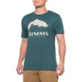 Футболка Simms Fire Hole Trout T-Shirt, L, Dark Teal Heather