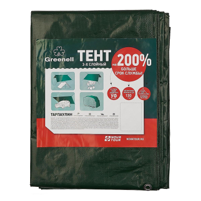 Тент терпаулинг универсальный Greenell " 4х6 ТРПГ"