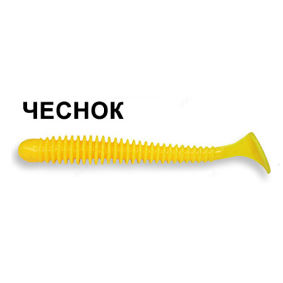 Силиконовая приманка Crazy Fish Vibro Worm 3-5-3-5 чеснок цв. banan (банан)