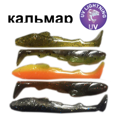 Силиконовая приманка Crazy Fish Tough 2,8" 59-70-M39-6 кальмар цв. MIX 39