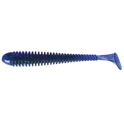Силиконовая приманка Pike Hunter Ribbed Worm 4.0 /10см #012 Fialka  (UV) 6шт