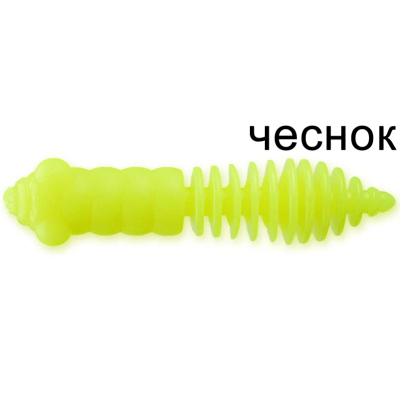 Силиконовая приманка Ojas Happy P-35: Сhartreuse (fluo), Чеснок, 14шт/банка