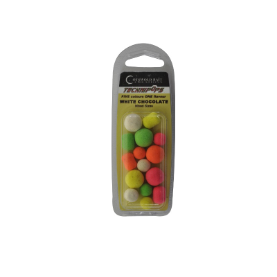 Бойлы плавающие Cotswold Baits Technipops White Chocolate 14mm 10шт BP0044 (белый шоколад)