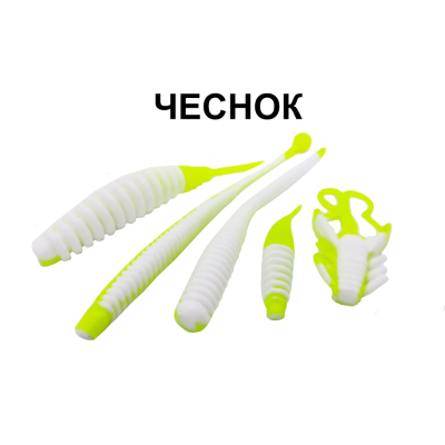 Силиконовые приманки Chuper Trout Mix Белый/Лимон чеснок