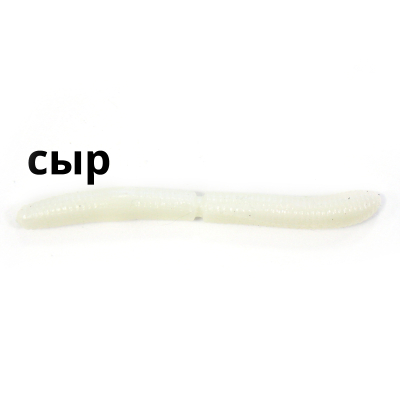 Силиконовая приманка Trout Zone Wake Worm FAT 2,6" цвет слоновая кость