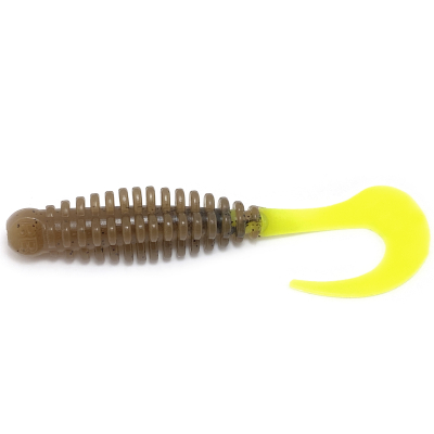 Силиконовая приманка Boroda Baits Phantom 85 mm ШОКОЛАД/ЛИМОН (Chocolate/Lemon)