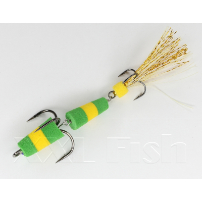 Приманка Мандула "Флажок" XXL Fish Модель 12 цв. ЗеленоЖелтоЗеленый