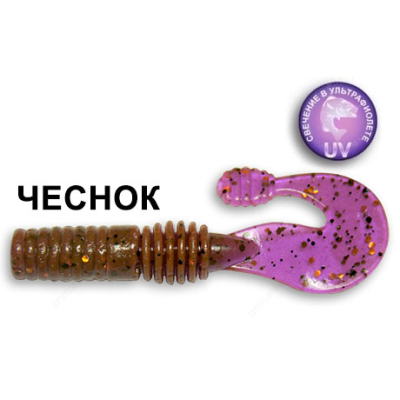 Силиконовая приманка Crazy Fish Powertail 4-7-12-5 чеснок цв. ultraviolet (ультрафиолет)