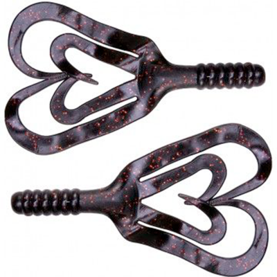 Силиконовая приманка Helios Credo Four Tail 3,35"/8,5 см Dark Star 10шт. (HS-20-047)