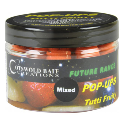 Бойлы плавающие Cotswold Baits Future Tutti Fruity Pop-Up Orange 10mm, 15mm & Dumbells 150ml FB129 (фруктовая смесь)