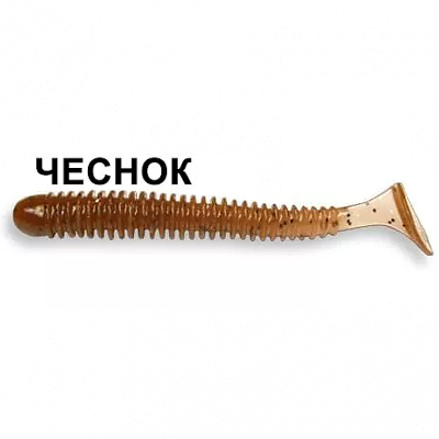 Силиконовая приманка Crazy Fish Vibro Worm 2" 3-50-8-5 чеснок цв. coffee (кофе)