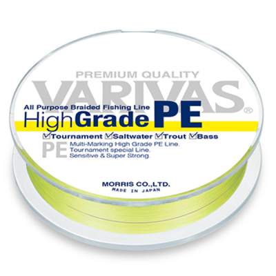 Шнур плетеный Varivas High Grade PE 150m Yellow #1.5 21.4LB