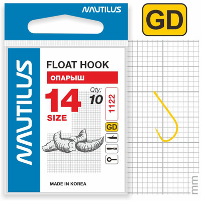 Крючок Nautilus Float Опарыш 1122G №14