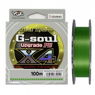Шнур YGK G-soul X4 Upgrade 150m #0.4/8 lb Green